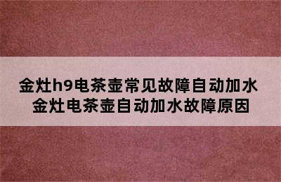 金灶h9电茶壶常见故障自动加水 金灶电茶壶自动加水故障原因